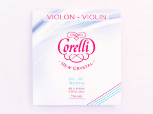 Corde "Corelli New Crystal" de fabrication française. Trame en stabylon filé. 
Disponible pour violon et alto en jeu ou à l'unité.
